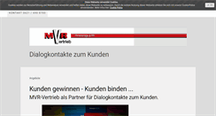 Desktop Screenshot of mvr-vertrieb.com