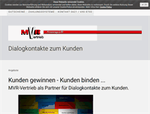 Tablet Screenshot of mvr-vertrieb.com